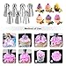 Russian Piping Tips -Cake Decorating Tips -Cake Decorating Supplies - 20 Baking Supplies Set - 7 Russian Ball Tips Sphere Ball Tips + 10 Disposable Bags + 1 Coupler + 2 Reusable Silicone Pastry Bag