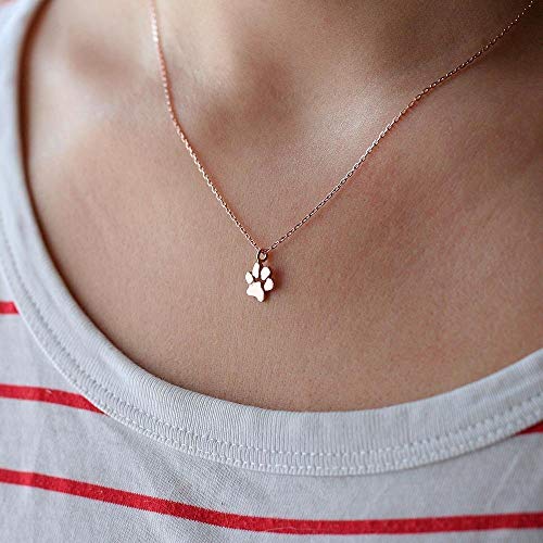 tiny paw print necklace