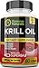 Renew Naturals Antarctic Krill Oil 1000mg - Supports Healthy Heart Brain Joints Feminine Health - Omega 3s Astaxanthin Highest Quality Pure - 60 Softgels. 100% Money Back Guarantee!