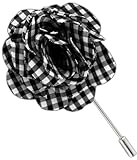 100% Cotton Petite Gingham Black Lapel Pin