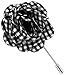 100% Cotton Petite Gingham Black Lapel Pin