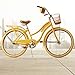 Yellow Bicycle Single Speed Cruiser 26 Inch Female Bike City Road Journey Seat Pad Riding Wheel Front Fork Suspension Biker Sports Exercise Cardio Tool Light Adult Teenager Trip Exercise Dual Pedalthumb 2