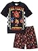 Five Nights at Freddy's 'Jump Scare Bear Checker Board' Video Game Pajama 2pc Short Set, Black, 8