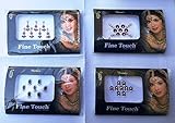 Lightahead® 4 PACK MAROON BOLLYWOOD HEAD BINDI TATTOO INDIAN ART RHINESTONE STICKON REUSEABLE