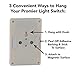 Promier Battery Operated Cordless LED Light Switch, Under Cabinet, Shelf, Baby Nursery, Hallways, Bedrooms, Closets, RV's, Batteries Included! (Pack of 2)