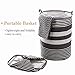 Haundry Collapsible Laundry Basket, 22 inch Tall Large Round Laundry Hamper for Clothes Storage