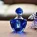 H&D Blue Vintage Crystal Empty Mini Refillable Perfume Bottle