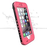 iPhone 6s Case, iThroughTM Stand Function iPhone 6s 6 Waterproof Case, Dust Proof, Snow Proof, Protective Carrying Cover Case for iPhone 6s 6 4.7inch (Pink)