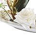 LOUHO Orchid Phalaenopsis Bonsai Artificial Silk Flower Arrangement Home Decor Table Centerpieces (White-2)