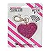 Super-Cute Personal Safety Alarm - 115 Decibel Self Defense Panic Alarm with LED Light & Keychain Clip - Pink Glitter Heart, 1 Count