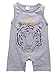 Albee Yang Boy Sleeveless Newborn Romper Bodysuit Jumpsuit Baby Clothes Outfits (12-18 Month) Grey