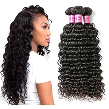 Amazon Com Brazilian Deep Wave Virgin Hair 4 Bundles 100