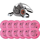 3M 6000 Series Half Facepiece Respirator, Medium with 6 Pairs of Filters