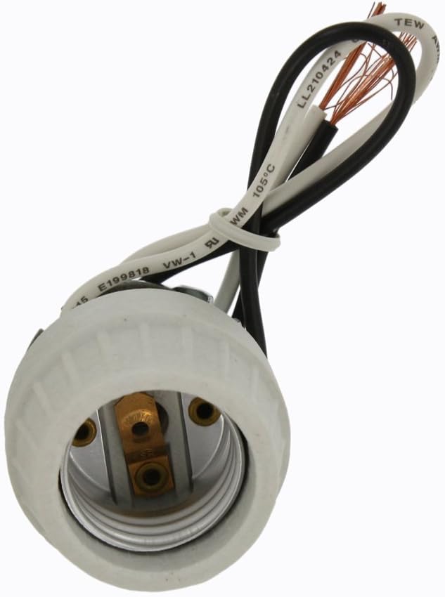 Leviton 71 3 Medium Base One Piece Keyless Incandescent Unglazed Porcelain Lampholder White Light Sockets Amazon Com