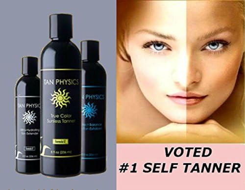 Tan Physics Pre-Tan Exfoliator, True Color Sunless Tanner, & Ultra-Hydrating Tan Extender Bundle by Tan Physics