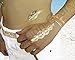 Metallic Temporary Tattoos for Women Teens Girls - 8 Sheets Gold Silver Temporary Tattoos Glitter Shimmer Designs Jewelry Tattoos - 100+ Color Flash Fake Waterproof Tattoo Stickers (Aruba)