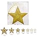 GorgeousRanch Christmas Party Decoration Banner Flag With Foil Swirl Ceiling Hanging Golden Stars (golden)For Fireplace Christmas Tree