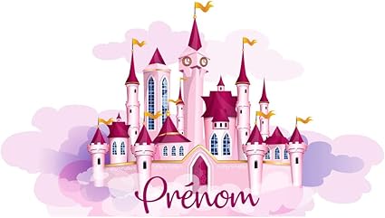 Sticker Tete De Lit Pour Chambre D Enfant Chateau De Princesse Personnalisable Avec Le Prenom De Votre Fille Dimensions 56 Cm X 1 M Protection Anti Uv Amazon Fr Cuisine Maison