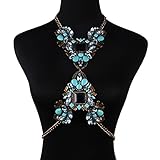 Holylove 2016 Exclusive Blue Handmade Personality Body Long Fashion Necklace & Pendant Statement Summer Vacation Vintage Necklace