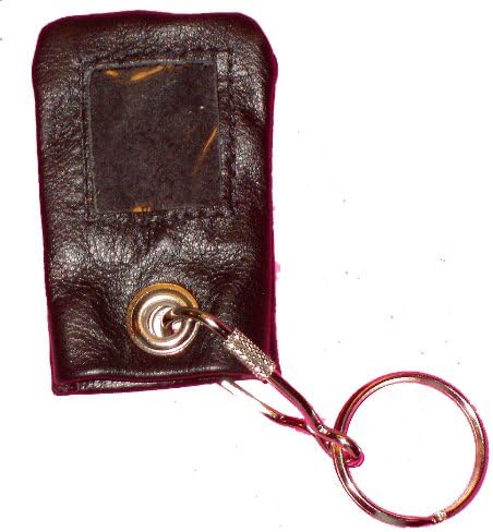 Supple Leather Remote Cover Case w Key-Ring Often Compatible with GM, Saturn, Ford, Mazda, Corvette, Isuzu, Volvo (Black)