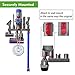 SILIWARE Bracket time, Vacuum Accessory Holder, Organizer for Dyson V8 V7, Docking Station/Wall Mount, Store 8 Tools, Comes with a Handy Brush to Clean Attachment, Grey