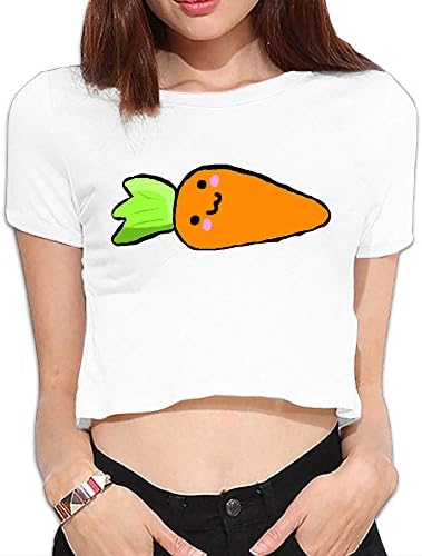 PolkBro Cute Carrot Sexy Womens Cropped Tops Tees Short T-shirt Blouse Clubwear