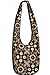 Hippie Crossbody Bag Thai Top Zip Hobo Sling Bag Handmade Hipster Messenger Bag (Rose Line)