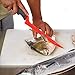 Fish Elite Razor Sharp Blood Red 9” inch Blade Fillet Knife for Fishing Filleting with Unique Offset Filet for Kitchen Outdoor Fisherman Gear and Equipment Boning with Protective Nylon Sheath