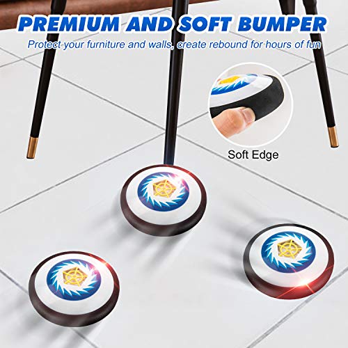 Boys Toys Hover Hockey Set- Hovering Hockey Toys with Foam Bumper for Indoor Games, Air Power Training Ball Playing Hockey Game,Hockey Toys for 3 4 5 6 7 8 9 10 11 12 Year Old Boys Girls