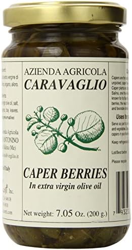 Antonino Caravaglio Marinated Caper Berries in Extra Virgin Olive Oil, 7.1 Ounce