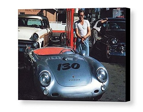 Rare Framed Last Photo Taken of James Dean. with his Porsche 550 Spyder Vintage Jumbo Giclée Print