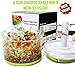 Arc Shaped Blade Manual Food Chopper Compact & Hand Held Vegetable Chopper/Mincer/Blender to Chop Fruits, Vegetables, Nuts, Herbs, Onions, Garlics for Salsa, Salad, Pesto, Coleslaw, Puree (4 Cup)