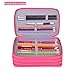 Newcomdigi 72 Inserting Super Large Capacity Multi-layer Students Pencil Case Pen Bag Pouch Stationery Case Makeup Cosmetic Case Bag(rose red)