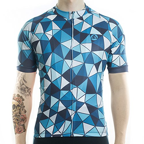 Racmmer Mens Breathable Short Sleeve Cycling Jersey Ultra-Light Cycling Clothing