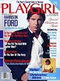 PLAYGIRL, THE MAGAZINE.  December 1983: Harrison Ford on cover.  Joe Ingram naked in centerfold,  Christopher Atkins strips down, Centerfold Roundup a review of the year's dazzling dozen nude men in the centerfold,.