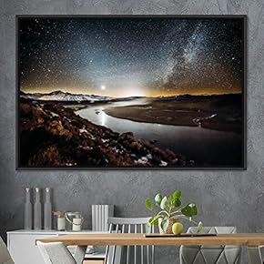 signwin Framed Canvas Wall Art Starry Sky Aerial...