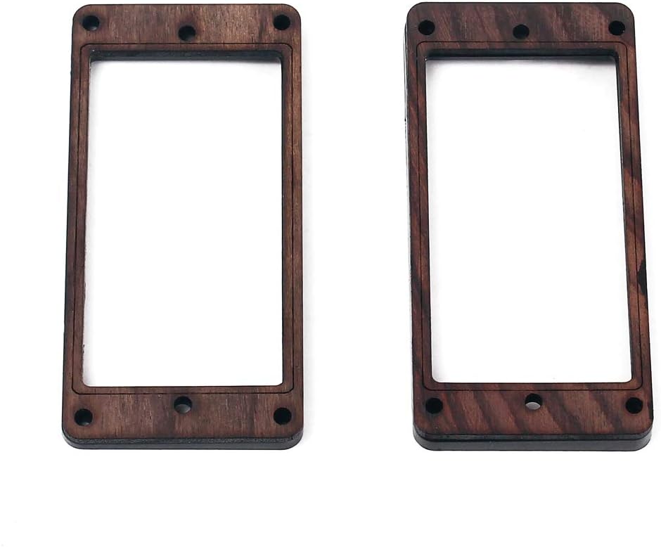 Alnicov 2 Pcs Curved Bottom Humbucker Pickup Ring Set for Epiphone Guitar Accessories,Rosewood - Image 5