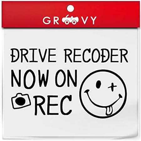 Amazon ドライブレコーダー 撮影中 ステッカー ドラレコ 録画中 あおり運転 防止 交通 安全 運転 かわいい おしゃれ 車 ブランド アウトドア シール おもしろ 防水 エンブレム アクセサリー ブランド 雑貨 1240 ブラック ステッカー デカール 車 バイク