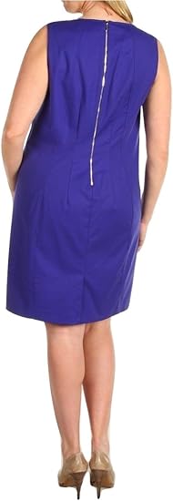 purple sheath dress with exposed zipper