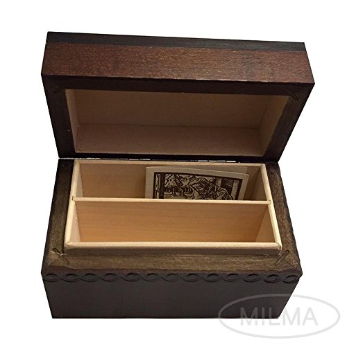 Playing Card Box Polish Handmade Linden Wood Keepsake Box