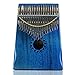 Moozica Mahogany Tone Wood Kalimba, Professional 17 Keys Acoustic Finger Thumb Piano Music Gift(Ocean Blue)