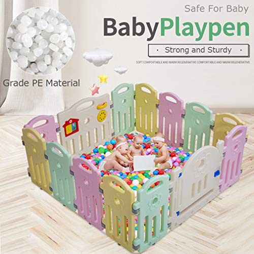 Baby Playpen for Babies Baby Play Playards 14 Panels Infants Toddler Safety Kids Play Pens Indoor Ba - //coolthings.us