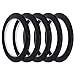 Supla 5 Rools Glossy Black Adhesive Graphic,1/4 inch Width,Chart Tapes Grid Marking Tapes Art Tape,217 feet Long Per Roll