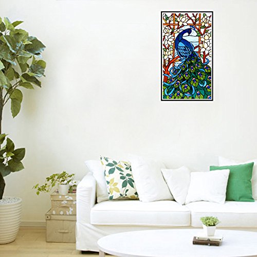 Taloyer DIY Peacock 5D Diamond Rhinestone Painting Cross Stitch Kit Mosaic Home Decor Crafts