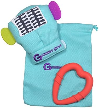 Gummee Glove Wearable Multi Sensory Baby Teether Toy, with Detachable Food Grade Silicone Teething Ring for Easy Cleaning and Refrigeration