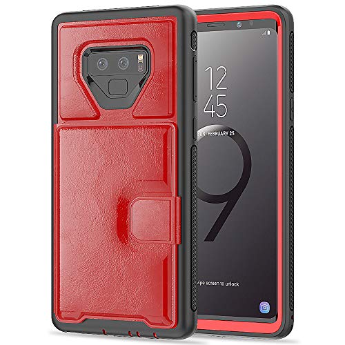 Galaxy Note 9 Wallet Case, ZERMU Durable Premium PU Leather Shockproof Leather Back Cover Flip Wallet Protective Defender with Card Slot [Compatible with Magnetic car Mount] for Samsung Galaxy Note 9
