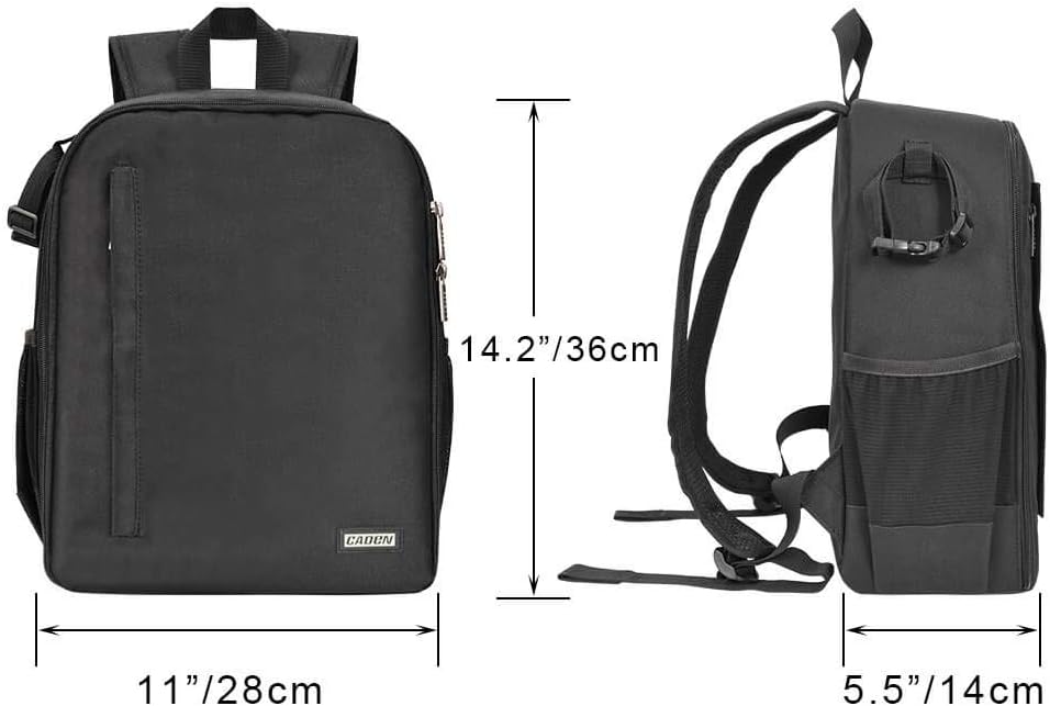 CADeN Camera Backpack Bag Professional for DSLR/SLR Mirrorless Camera Waterproof, Camera Case Compatible for Sony Canon Nikon Camera and Lens Tripod Accessories : Camera & Photo