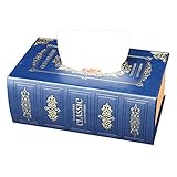 KINGFOM™ Stylish Design Classic Rectangular PU Leather Facial Tissue Box Napkin Holder for Home Office, Car Automotive Decoration Book Shape