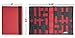 Strapbook Elastic Grid Organizer Book for Electronics Accessories Travel Cables Chargers and More (Red)