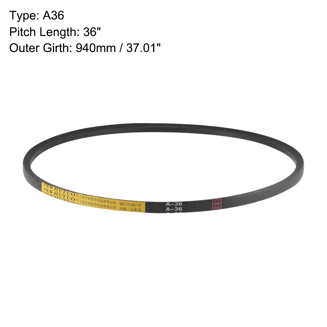 Cinghia In Gomma A Sezione Quadrata 1,2x1,2 Diametro 100 Mm